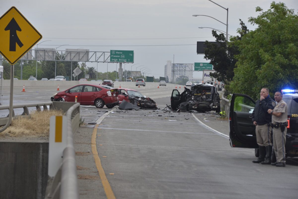 CHP officer hit by FedEx truck on Highway 50