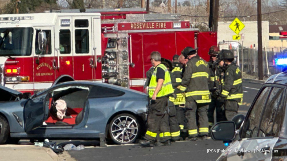 A Vehicle vs Pole incident shuts down Church St. Sunday | Roseville | CA cover