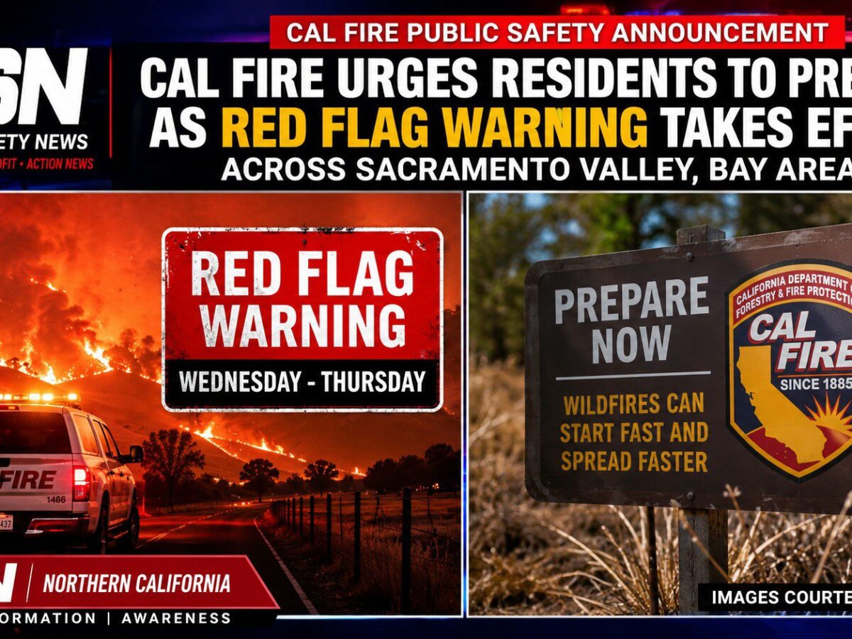 CAL FIRE Urges Residents to Prepare as Red Flag Warning Takes Effect Across Sacramento Valley, Bay Area cover