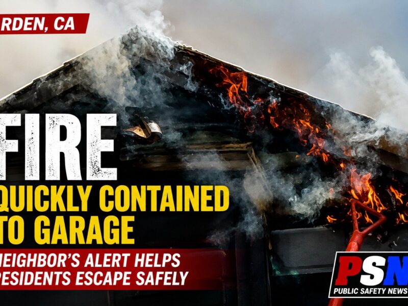 Fire Quickly Contained to Garage at Arden Duplex; Neighbor's Alert Helps Residents Escape cover