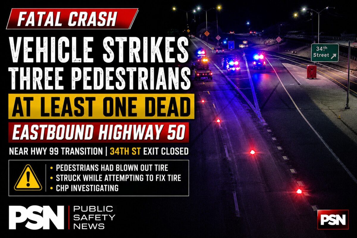 At Least One Dead After Vehicle Strikes Pedestrians on Highway 50