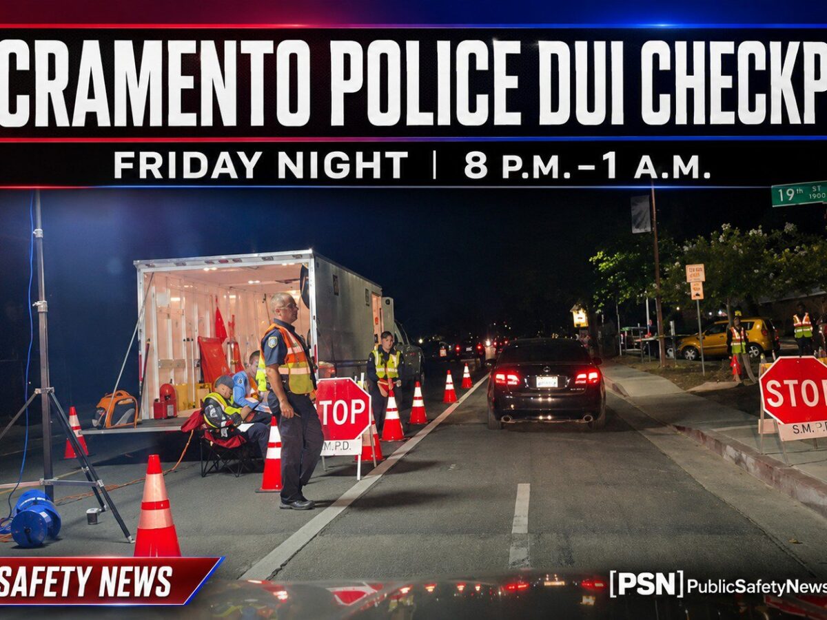 Sacramento Police To Conduct DUI Checkpoint Friday Night cover