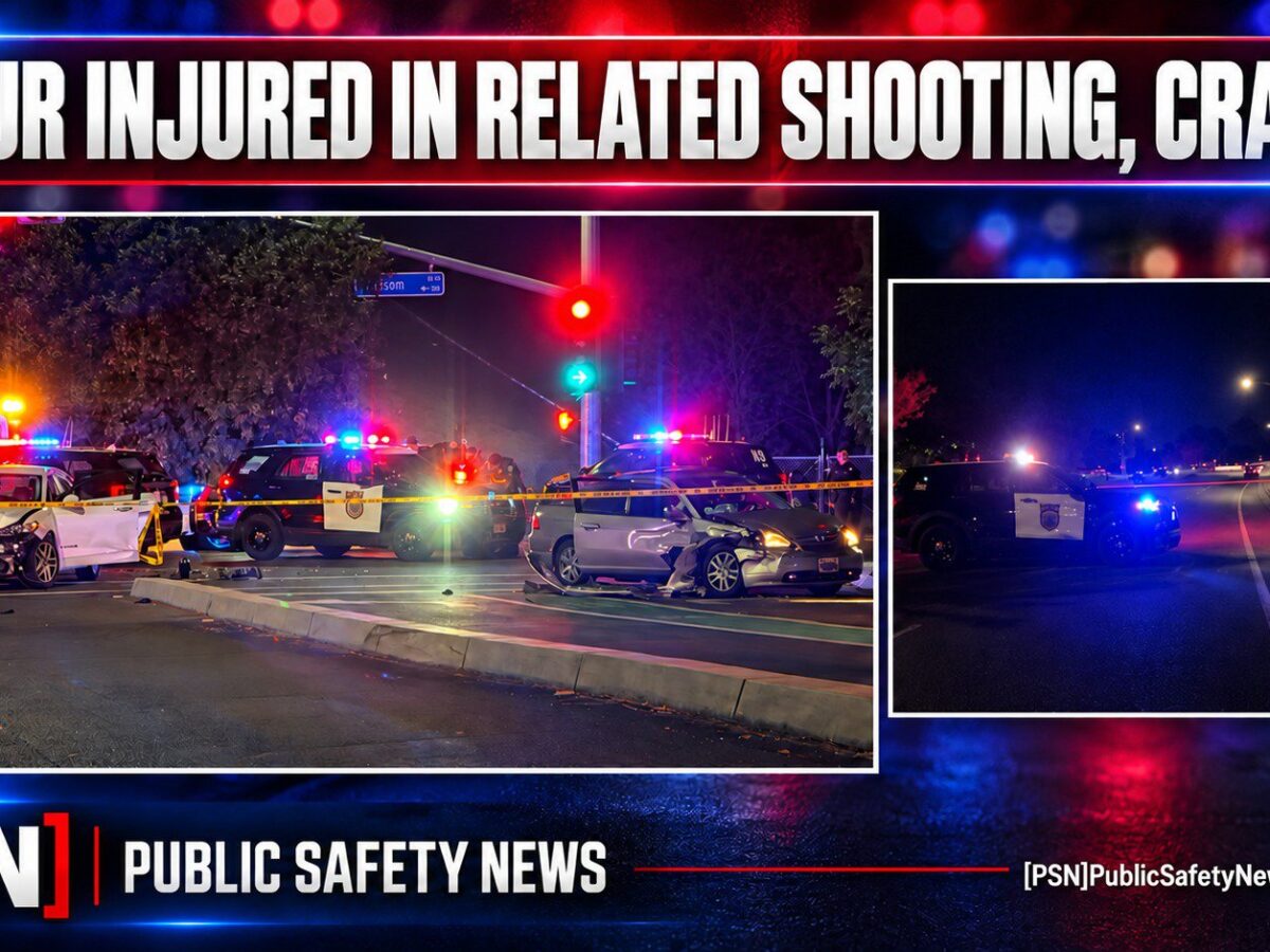 Four Injured in Related Shooting and Crash Scenes Near Granite Regional Park cover